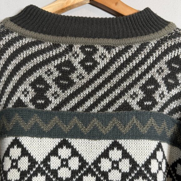 Vintage Geometric Eclectic Grandpa Sweater Pullover Men's Large 90s Retro Comfy - Picture 10 of 12